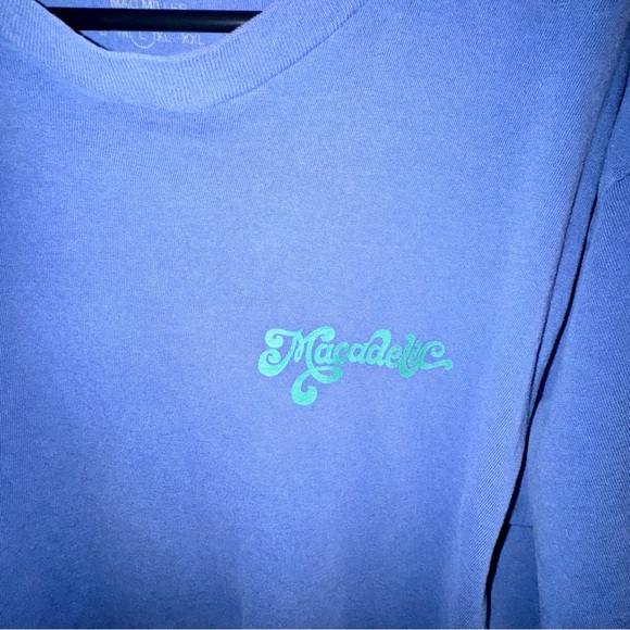 *FLAWS* Mac Miller Macadelic Blue Graphic T-Shirt - Picture 1 of 12
